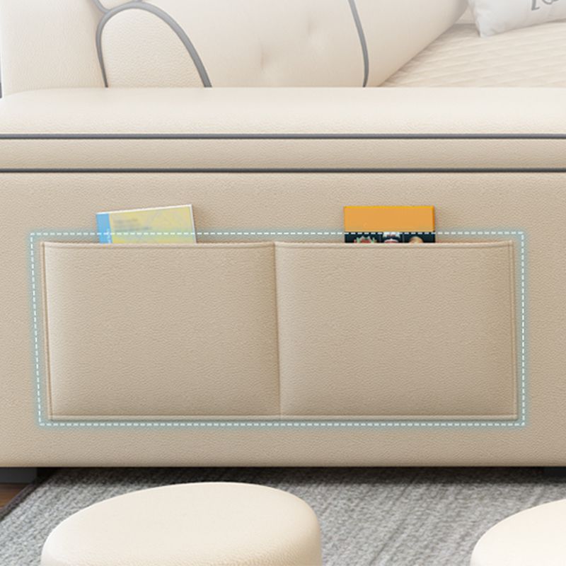 現代のソファフェイクレザーU字型モジュラー家具セクション