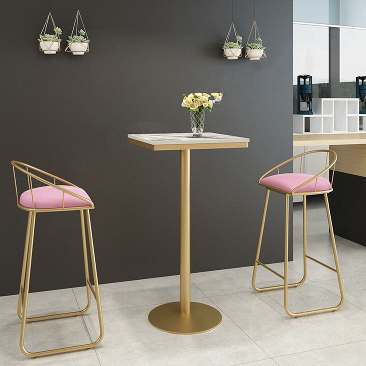 Stone Bar Dining Table Glam Round Bar Table with Pedestal for Dining Room Clearhalo 'Bar Furniture' 'Bar Tables' 'bar_tables' 'furn' 'furn_bar_tables' 'Furniture' 'furniture_bar_tables' 'Kitchen & Dining Furniture' 1200x1200_e1d66070-147b-4592-b48e-f088cb8fdddd