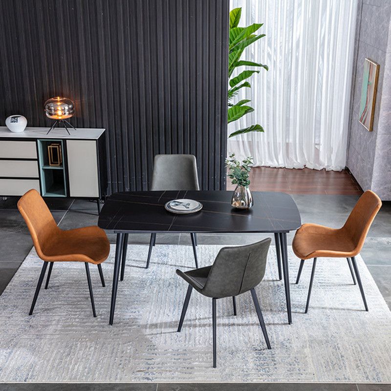 Minimalist 1/2/5/7 Pieces Dining Table Sets Sintered Stone Dining Table Set with Chair Clearhalo 'Dining Room Sets' 'Dining Tables & Seating' 'dining_room_set' 'furn' 'furn_dining_room_set' 'Furniture' 'furniture_dining_room_set' 'Kitchen & Dining Furniture' 'kitchen&dining_furn' 'kitchen' 1200x1200_e1d68712-69bd-4376-bd68-999f1ac4cdc5