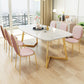 Metal Traditional Luxury Rectangle Indoor Table Sintered Stone Top Table with Sled Base Clearhalo ' dining_table' 'Dining Tables & Seating' 'Dining Tables' 'furn' 'furn_dining_table' 'Furniture' 'furniture_dining_table' 'Kitchen & Dining Furniture' 'kitchen&dining_furn' 'kitchen' 'kitchen_dining_table' 1200x1200_e1dacf08-d199-4684-8e01-0ad088202d1c
