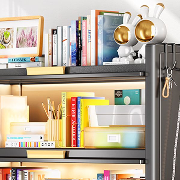 Bibliothèque en métal, 14,5 "W, étagères géométriques à bibliothèque multiples