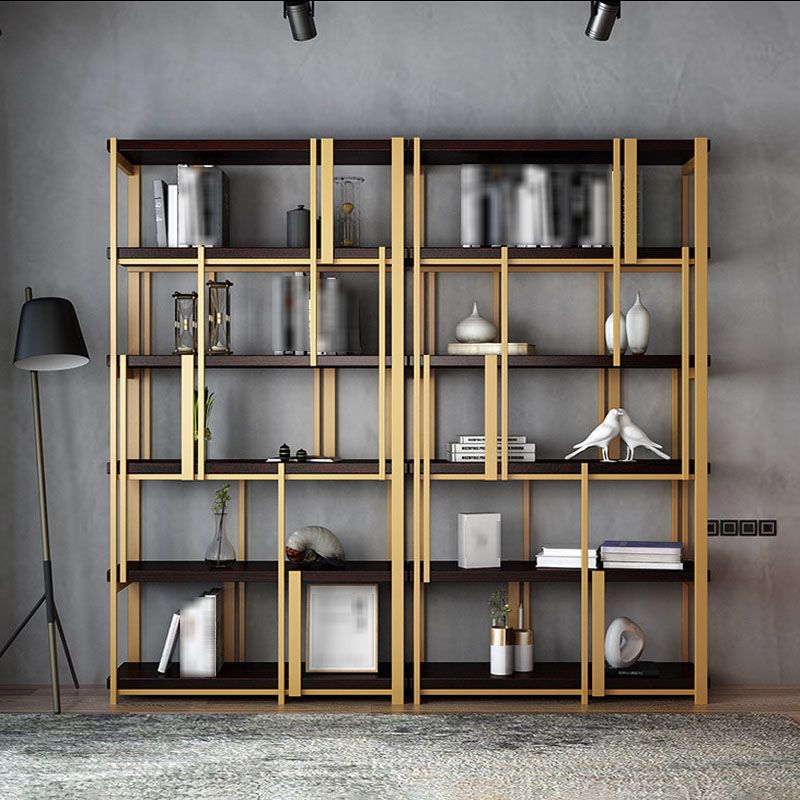 78.74"H Bookcase Glam Style Open Back Bookshelf for Office Study Room Home Clearhalo 'Bookcases' 'furn' 'furn_bookcases' 'Furniture' 'furniture_bookcases' 'kitchen' 'kitchen_bookcases' 'Living Room Furniture' 'Office Furniture' 1200x1200_e1dc6381-560d-4df5-9551-228e139c1f8a
