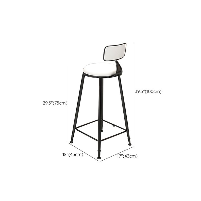 Industrial Armless Dining Stools Round Bar Stools with Metal Base Clearhalo 'Bar Furniture' 'Bar Stools' 'bar_stools' 'furn' 'furn_bar_stools' 'Furniture' 'Kitchen & Dining Furniture' 1200x1200_e1dca37c-e2ac-4150-b416-c9eb52cb3ad4
