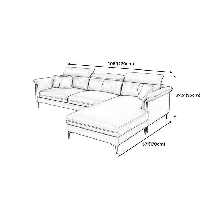 Dark Gray Modern Pillow Top Arm Sectional with Removable Cushions for Living Room Clearhalo 'furn' 'furn_sectionals' 'Furniture' 'furniture_sectionals' 'kitchen' 'kitchen_sectionals' 'Living Room Furniture' 'Sectionals' 1200x1200_e1dd1fb8-7811-4020-9afb-77d62dae1cfe