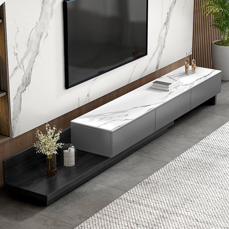 Console de télévision contemporaine Console de stockage de stockage ci-joint avec tiroirs