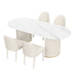 Metal Traditional Luxury Oval Table Sintered Stone Indoor Table for Dining Room Clearhalo ' dining_table' 'Dining Tables & Seating' 'Dining Tables' 'Furniture' 'furniture_dining_table' 'Kitchen & Dining Furniture' 'kitchen&dining_furn' 'kitchen' 'kitchen_dining_table' 1200x1200_e1de3ca7-0d07-4a8f-8f67-55cb50fa8553