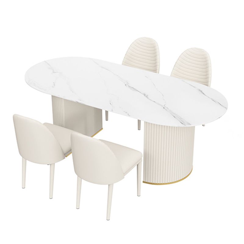 Metal Traditional Luxury Oval Table Sintered Stone Indoor Table for Dining Room Clearhalo ' dining_table' 'Dining Tables & Seating' 'Dining Tables' 'Furniture' 'furniture_dining_table' 'Kitchen & Dining Furniture' 'kitchen&dining_furn' 'kitchen' 'kitchen_dining_table' 1200x1200_e1de3ca7-0d07-4a8f-8f67-55cb50fa8553