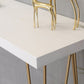 White Glam Style Bar Table in Iron and Wood Bar Indoor Bar Counter Clearhalo 'Bar Furniture' 'Bar Tables' 'bar_tables' 'furn' 'furn_bar_tables' 'Furniture' 'furniture_bar_tables' 'Kitchen & Dining Furniture' 1200x1200_e1e156e8-3408-4d90-98e4-b4bc30e8121c