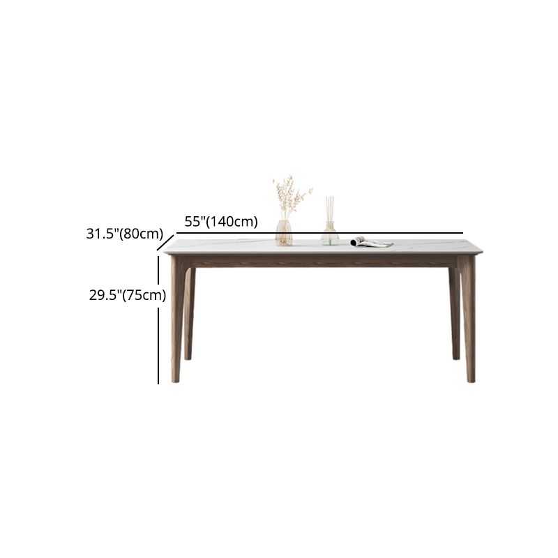 1/4/5/7 Pcs Walnut Wood Modern Dining Set with Sintered Stone Table Dinette Set Clearhalo 'Dining Room Sets' 'Dining Tables & Seating' 'dining_room_set' 'furn' 'furn_dining_room_set' 'Furniture' 'furniture_dining_room_set' 'Kitchen & Dining Furniture' 'kitchen&dining_furn' 'kitchen' 1200x1200_e1e1b5f7-c552-42a0-8e00-dd856688c4c8