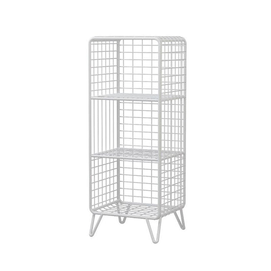 Glam Style Antique Finish Shelf Bookcase Metal Standard Bookshelf