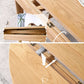 Round Dining Site Table Simple Style Solid Wood Furniture with Drop Leaf Clearhalo ' dining_table' 'Dining Tables & Seating' 'Dining Tables' 'furn' 'furn_dining_table' 'Furniture' 'furniture_dining_table' 'Kitchen & Dining Furniture' 'kitchen&dining_furn' 'kitchen' 'kitchen_dining_table' 1200x1200_e1e32a31-8aaa-4cde-9eca-b4535b99c711
