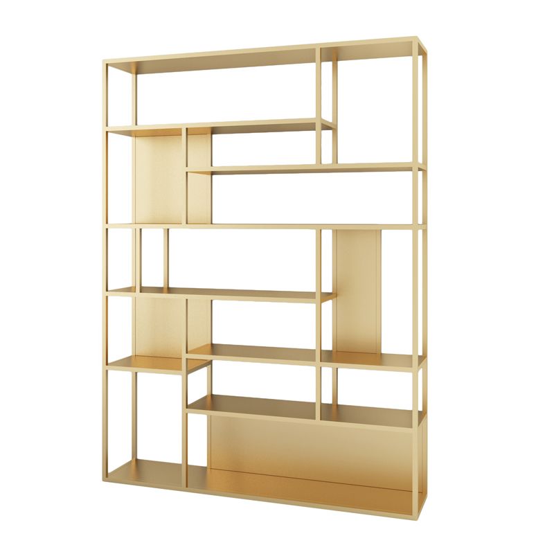 Modern Style Metal Bookshelf Open Etagere Shelf Bookcase for Office Clearhalo 'Bookcases' 'Furniture' 'furniture_bookcases' 'kitchen' 'kitchen_bookcases' 'Living Room Furniture' 'Office Furniture' 1200x1200_e1e3fead-182c-40b6-921b-8df32de40599
