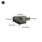Black Genuine Leather Sectionals/Sofa with Pillow Back for Living Room