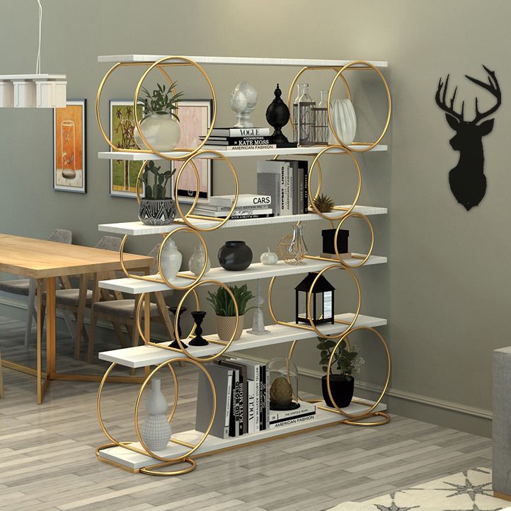 11.81"W Bookshelf Glam Style Open Back Bookcase for Office Study Room Home Clearhalo 'Bookcases' 'furn' 'furn_bookcases' 'Furniture' 'furniture_bookcases' 'kitchen' 'kitchen_bookcases' 'Living Room Furniture' 'Office Furniture' 1200x1200_e1e7ef09-58bc-40e4-aae9-62e016358cd5