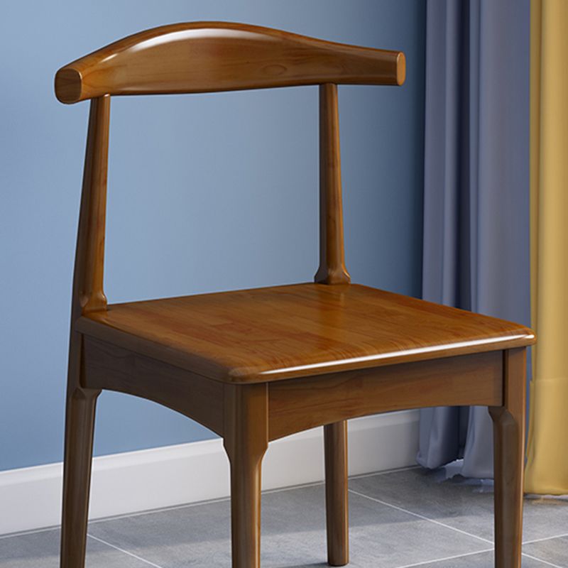 Wood Industrial Style Dining Side Chair Armless Home Side Chair
