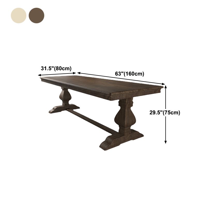 Mid-Century Modern Rectangle Table Solid Wood Dining Table with Trestle Base Clearhalo ' dining_table' 'Dining Tables & Seating' 'Dining Tables' 'furn' 'furn_dining_table' 'Furniture' 'furniture_dining_table' 'Kitchen & Dining Furniture' 'kitchen&dining_furn' 'kitchen' 'kitchen_dining_table' 1200x1200_e1e82d84-ed2e-4f96-b404-602dcd358592