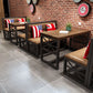 Industrial Solid Wood Dining Table Brown Rectangle Table with Black Frame for Dinning Room Clearhalo ' dining_table' 'Dining Tables & Seating' 'Dining Tables' 'furn' 'furn_dining_table' 'Furniture' 'furniture_dining_table' 'Kitchen & Dining Furniture' 'kitchen&dining_furn' 'kitchen' 'kitchen_dining_table' 1200x1200_e1e8caee-aed5-4038-a7bf-584157829e29