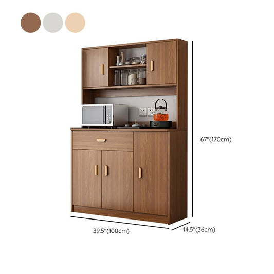 Server moderno e contemporaneo a buffet da pranzo in legno con armadi e cassetti