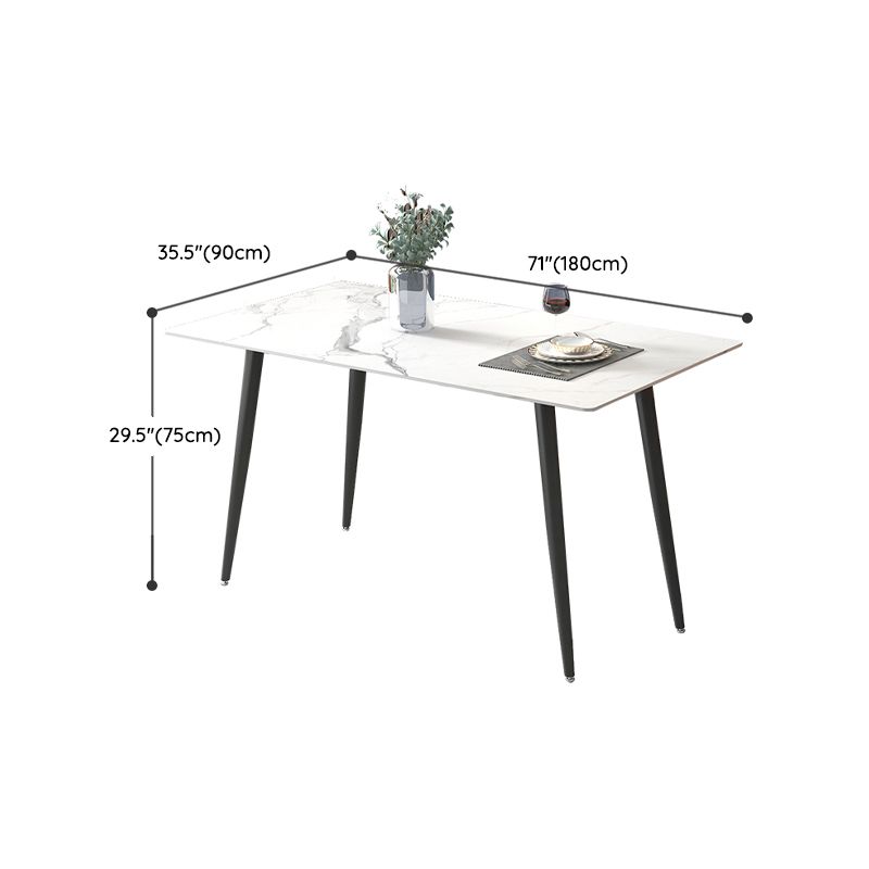 Mesa de comedor blanca con sólidos sólidos 1/4/5/7 PCS Modern Dinette Set