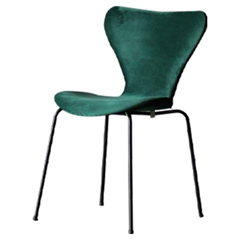 Restaurant Scandinavian Velvet Side Chair Matte Finish Wingback Dining Chair Clearhalo ' kitchen&dining_furn' 'Dining Chairs' 'Dining Tables & Seating' 'dining_chair' 'furn' 'furn_dining_chair' 'Furniture' 'furniture_dining_chair' 'Kitchen & Dining Furniture' 'kitchen' 1200x1200_e1f024a8-e26d-4466-a848-07bb083a956e