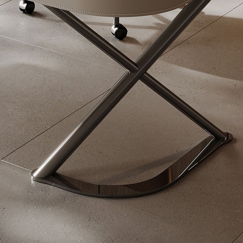 Zeitgenössischer Stone Office Desk 2 Schubladen 27,56 "W Writing Desk