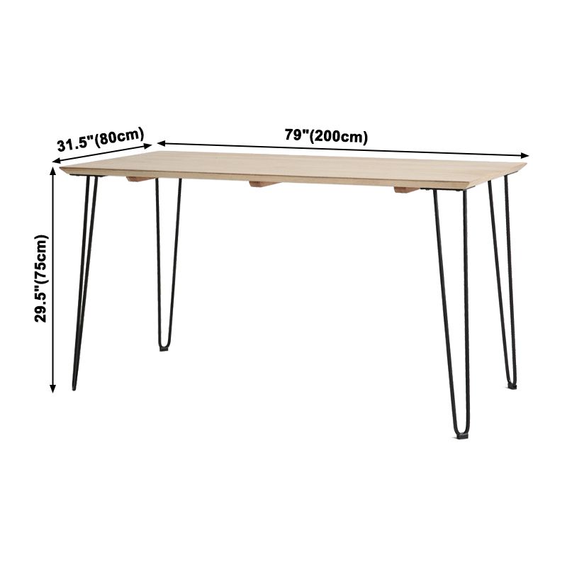 Industrial Rectangle Dining Site Table Pine Solid Wood Dining Room Home Furniture Clearhalo ' dining_table' 'Dining Tables & Seating' 'Dining Tables' 'furn' 'furn_dining_table' 'Furniture' 'furniture_dining_table' 'Kitchen & Dining Furniture' 'kitchen&dining_furn' 'kitchen' 'kitchen_dining_table' 1200x1200_e1f10f76-52ad-408a-b08b-5b7539a413eb