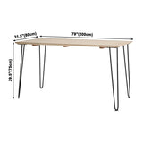 Industrial Rectangle Dining Site Table Pine Solid Wood Dining Room Home Furniture Clearhalo ' dining_table' 'Dining Tables & Seating' 'Dining Tables' 'furn' 'furn_dining_table' 'Furniture' 'furniture_dining_table' 'Kitchen & Dining Furniture' 'kitchen&dining_furn' 'kitchen' 'kitchen_dining_table' 1200x1200_e1f10f76-52ad-408a-b08b-5b7539a413eb