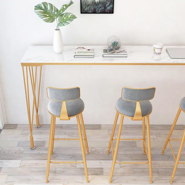 Glam Style Bar Table 42-inch Height Artificial Marble Bistro Table for Living Room Clearhalo 'Bar Furniture' 'Bar Tables' 'bar_tables' 'furn' 'furn_bar_tables' 'Furniture' 'furniture_bar_tables' 'Kitchen & Dining Furniture' 1200x1200_e1f1c936-4787-44b8-850a-f1fb35abdac2