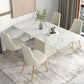 Nordic 1/5/6/7 Pieces Dining Set Rectangle Stone Dining Table for Dining Room Clearhalo 'Dining Room Sets' 'Dining Tables & Seating' 'dining_room_set' 'furn' 'furn_dining_room_set' 'Furniture' 'Kitchen & Dining Furniture' 1200x1200_e1f22e26-3c85-4766-a75e-7db0671773b2
