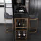 Marble Counter Table with Rectangle Table Top Double Pedestal Table - 41.3" H Clearhalo 'Bar Furniture' 'Bar Tables' 'bar_tables' 'furn' 'furn_bar_tables' 'Furniture' 'furniture_bar_tables' 'Kitchen & Dining Furniture' 1200x1200_e1f2a535-bf6f-4394-810d-d3fd0db84818