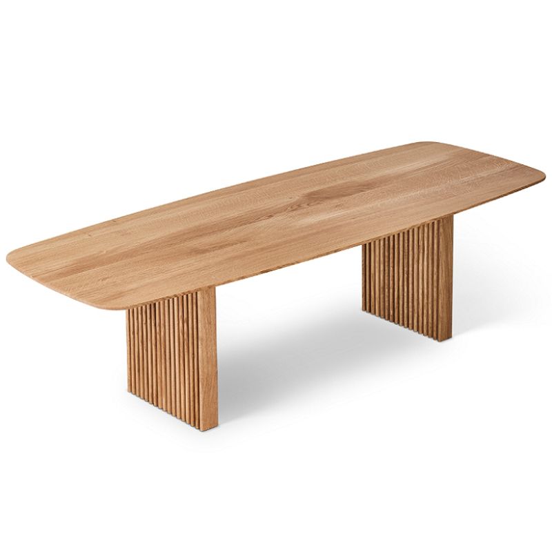 Modern Pine Wood Table for Restaurant Rectangle Dining Table with Double Pedestal Clearhalo ' dining_table' 'Dining Tables & Seating' 'Dining Tables' 'furn' 'furn_dining_table' 'Furniture' 'furniture_dining_table' 'Kitchen & Dining Furniture' 'kitchen&dining_furn' 'kitchen' 'kitchen_dining_table' 1200x1200_e1f2de56-0113-4b84-a80e-1ebd5cc80567