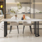 Metal Double Pedestal Dining Table Free Form Modern Dining Table