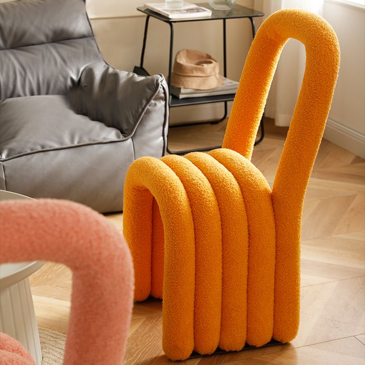 Lamb Wool Side Chairs Modern Kitchen Side Chair 16'' Wide Open Back Dining Side Chair Clearhalo ' kitchen&dining_furn' 'Dining Chairs' 'Dining Tables & Seating' 'dining_chair' 'furn' 'furn_dining_chair' 'Furniture' 'furniture_dining_chair' 'Kitchen & Dining Furniture' 'kitchen' 1200x1200_e1f56ef9-a5f4-4e80-a007-4113c2e9e2e5