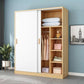 Modern Style Home Wardrobe Armoire Beech Wood and Engineered Wood Storage Wardrobe Cabinet