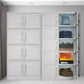 Modern Grey Storage Cabinet with Hinged Door Metal Cabinet for Bathroom Clearhalo 'Armoires & Wardrobes' 'armoires_wardrobes' 'Bedroom Furniture' 'furn' 'furn_armoires_wardrobes' 'Furniture' 1200x1200_e1f6b695-09bd-444f-b276-ebd050d7e26e
