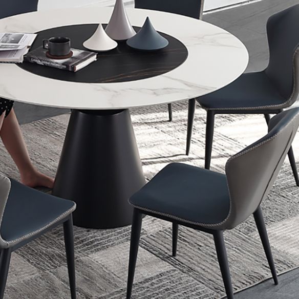 Modern Style Round Shape Dining Set Sintered Stone Top Dining Table Furniture for Restaurant Clearhalo 'Dining Room Sets' 'Dining Tables & Seating' 'dining_room_set' 'furn' 'furn_dining_room_set' 'Furniture' 'furniture_dining_room_set' 'Kitchen & Dining Furniture' 'kitchen&dining_furn' 'kitchen' 1200x1200_e1f6f650-9916-4c73-9f1f-d1d90bd35d72