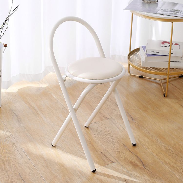 Contemporary Side Chair Metal Open Back Dining Chair for Indoor