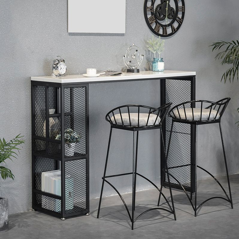 Set di tavoli da pub bar a barretto interno 1/2/3/5 pezzi con set di pub in metallo di archiviazione