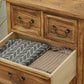 Coffre de rangement vertical en bois massif vintage de 14 po de largeur avec tiroirs