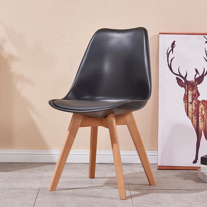 Contemporary Style Dining Room Chair Solid Back Armless Chair for Kitchen Clearhalo ' kitchen&dining_furn' 'Dining Chairs' 'Dining Tables & Seating' 'dining_chair' 'Furniture' 'furniture_dining_chair' 'Kitchen & Dining Furniture' 'kitchen' 1200x1200_e1ff49f6-e7e4-49cb-835c-7ecb281f6b71