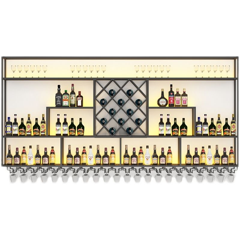 Modern Style Wine Rack Iron Shelf Wall Mounted Wine Rack for Bar Clearhalo 'furn' 'furn_wine_racks' 'Furniture' 'Kitchen & Dining Furniture' 'Wine Racks' 'wine_racks' 1200x1200_e200244f-f870-4f19-930a-fc1e27c17c89