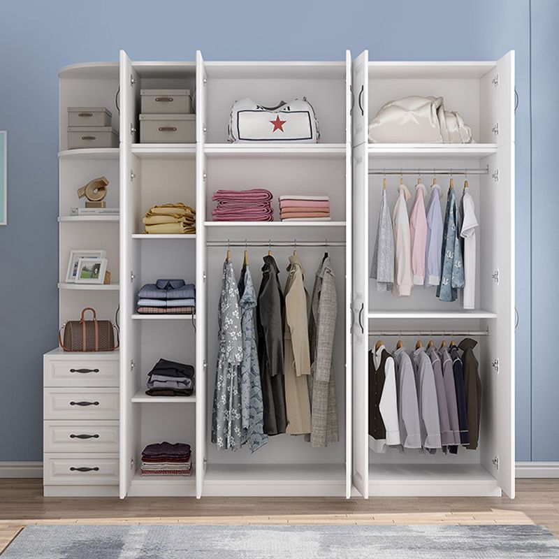 Armadio di colore bianco francese Country Armadio in legno per la camera da letto