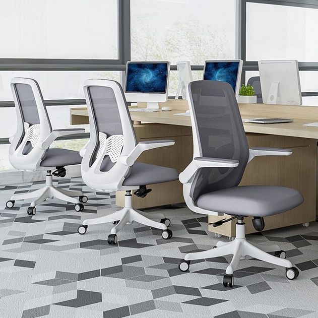 Contemporary Mesh Desk Chair Ergonomic Adjustable Arms Chair for Home Office Clearhalo 'furn' 'furn_office_chair' 'Furniture' 'furniture_office_chair' 'Office Chairs' 'Office Furniture' 'office_chair' 1200x1200_e2023d64-3a70-4d8e-bc1c-72df3ea86f43