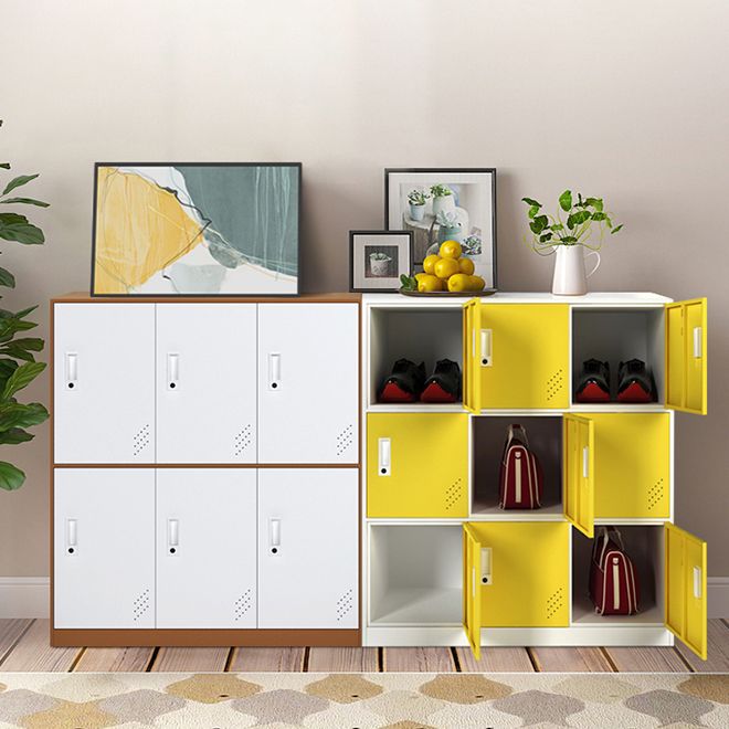 Non-Hanging Armoire Contemporary Steel Storage Cabinet for Home