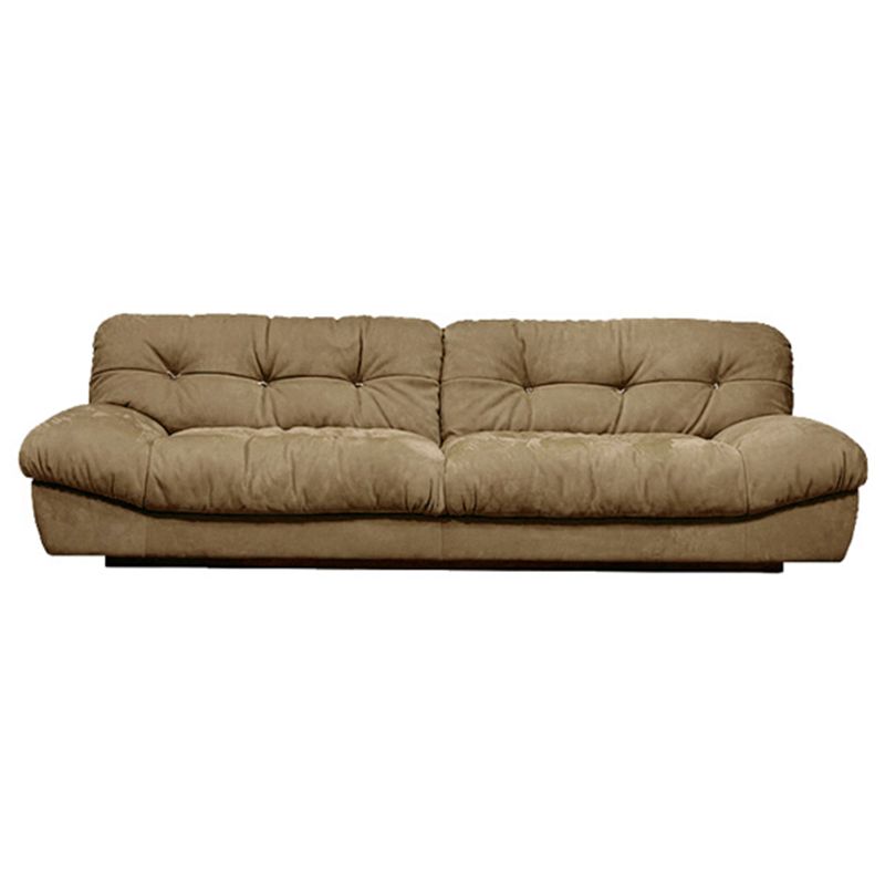 Couchons de remplissage tuftés canapé canapé en cuir en cuir en brun foncé