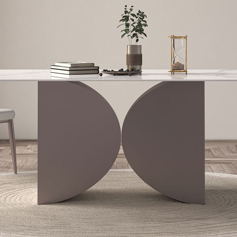 Nordic Glam Rectangle Sintered Stone Dining Table Set 1/2/4/6/7 Pieces Dining Set Clearhalo 'Dining Room Sets' 'Dining Tables & Seating' 'dining_room_set' 'furn' 'furn_dining_room_set' 'Furniture' 'furniture_dining_room_set' 'Kitchen & Dining Furniture' 1200x1200_e20590ea-79ec-4d51-a093-52c4a7c00284