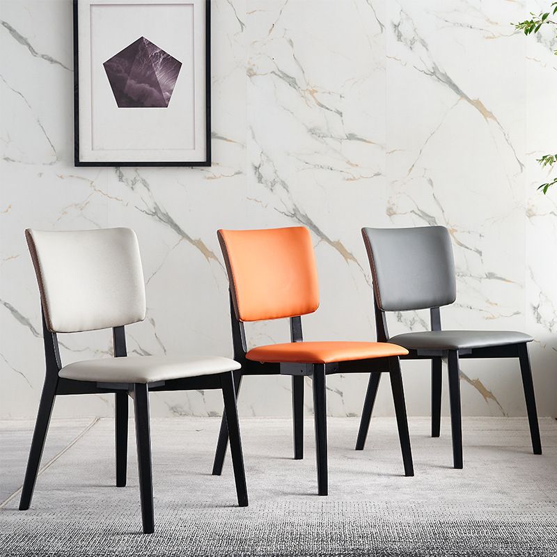 Sillas de estilo contemporáneo silla sin brazo para cocina con patas de madera