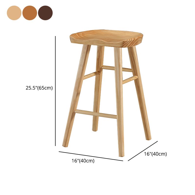 Industrial Style Bar-stool with Wooden Legs Saddle Seat Counter Stool for Kitchen Bar Clearhalo 'Bar Furniture' 'Bar Stools' 'bar_stools' 'furn' 'furn_bar_stools' 'furniture_bar_stools' 'Kitchen & Dining Furniture' 'kitchen&dining_furn' 'kitchen' 'kitchen_furn' Furniture' 1200x1200_e206bd78-8e7a-45b6-8e06-e7db4668195f