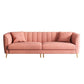 Gold Mid Century Modern Sewn Pillow Back Sofa 29.53"High Tuxedo Arm Sofa, Pink Clearhalo 'furn' 'furn_sofas' 'Furniture' 'furniture_sofas' 'Living Room Furniture' 'Sofa' 'sofas' 1200x1200_e208d5dd-ef51-401d-aae2-82c90df64089