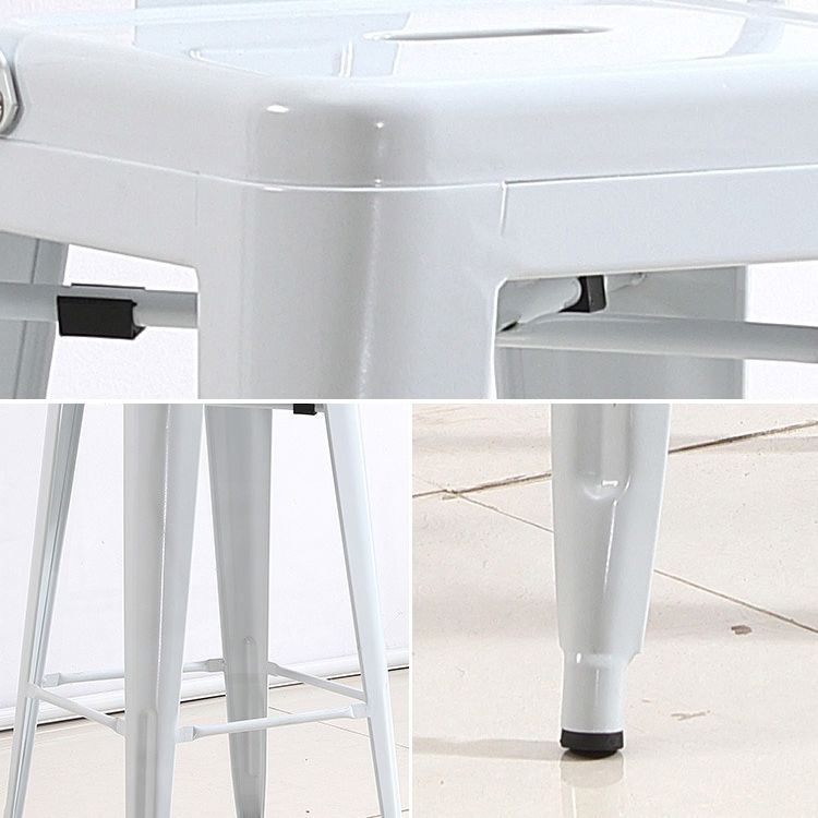 Industrial Footrest Iron Bar Stool Matte Finish Restaurant Stool Clearhalo 'Bar Furniture' 'Bar Stools' 'bar_stools' 'furn' 'furn_bar_stools' 'Furniture' 'furniture_bar_stools' 'Kitchen & Dining Furniture' 1200x1200_e209f8bc-92b5-4ffb-a80d-b4e11f38e252